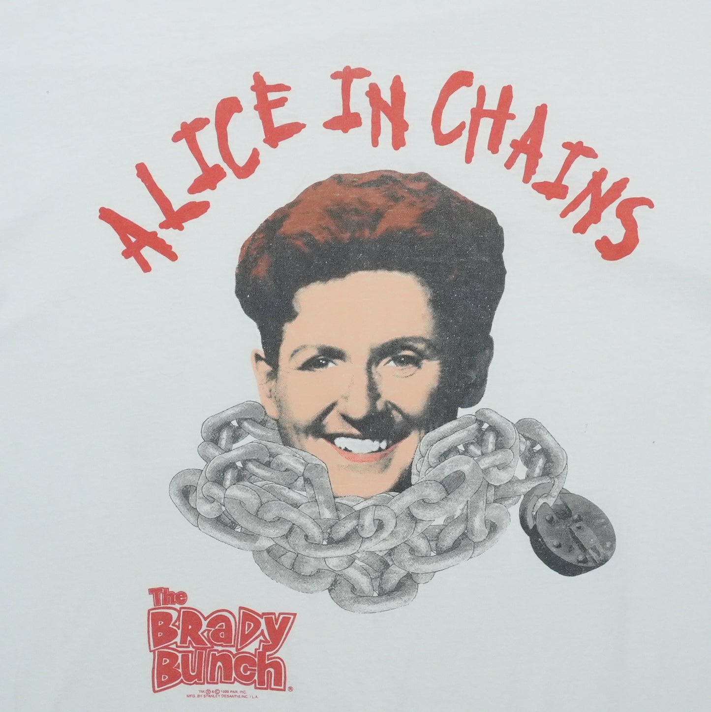 1990s Alice In Chains Brady Bunch Parody Shirt Front Graphic