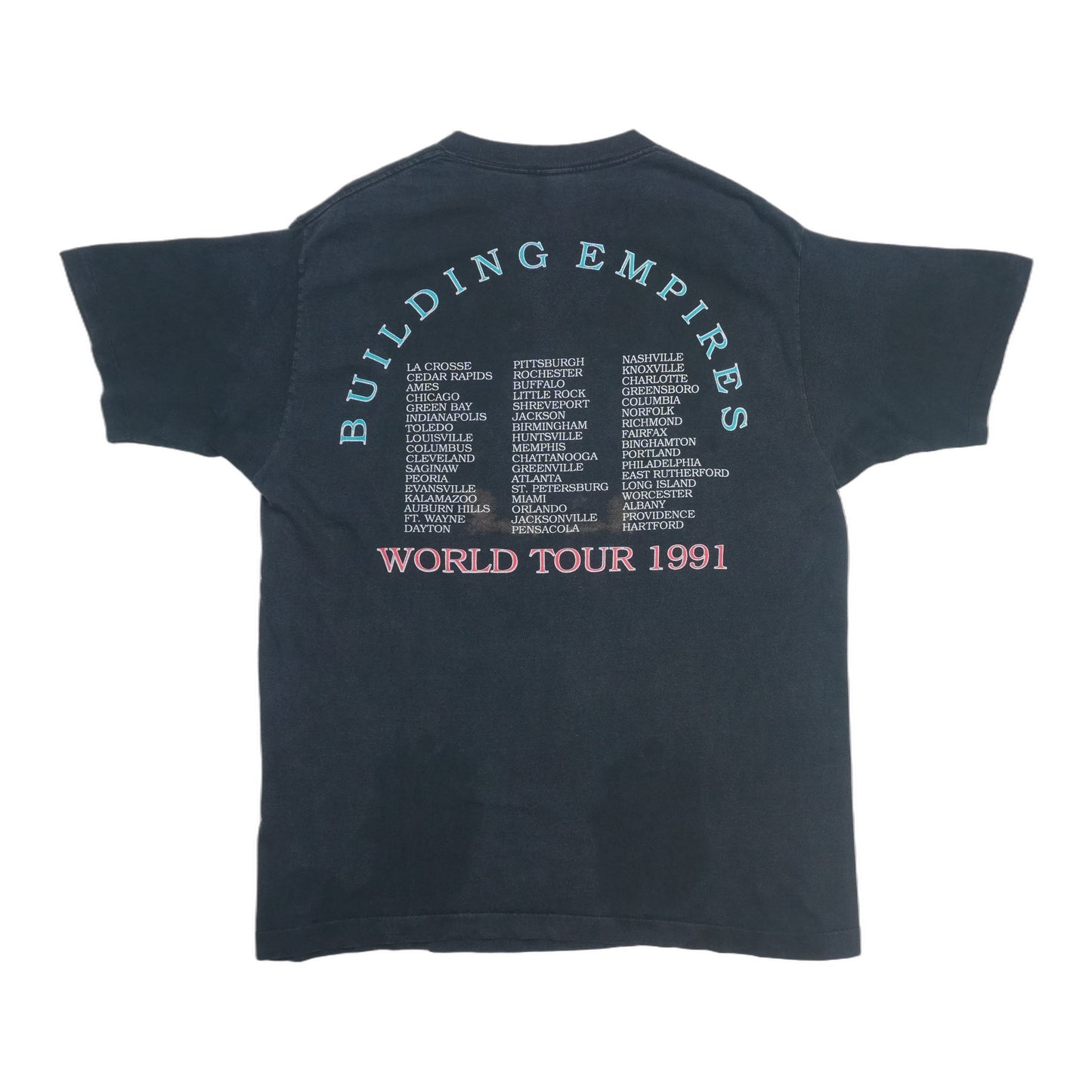 1991 Queensryche Empire Building Empires World Tour Shirt Back
