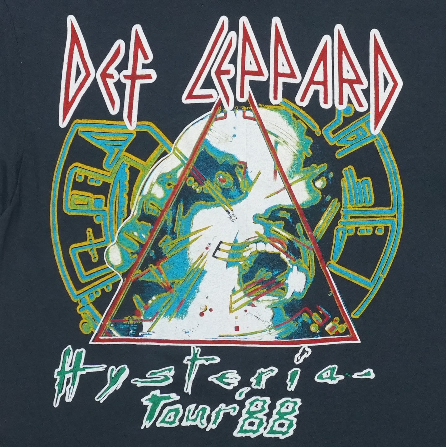 1988 Def Leppard Hysteria Tour Shirt Front Detail 1