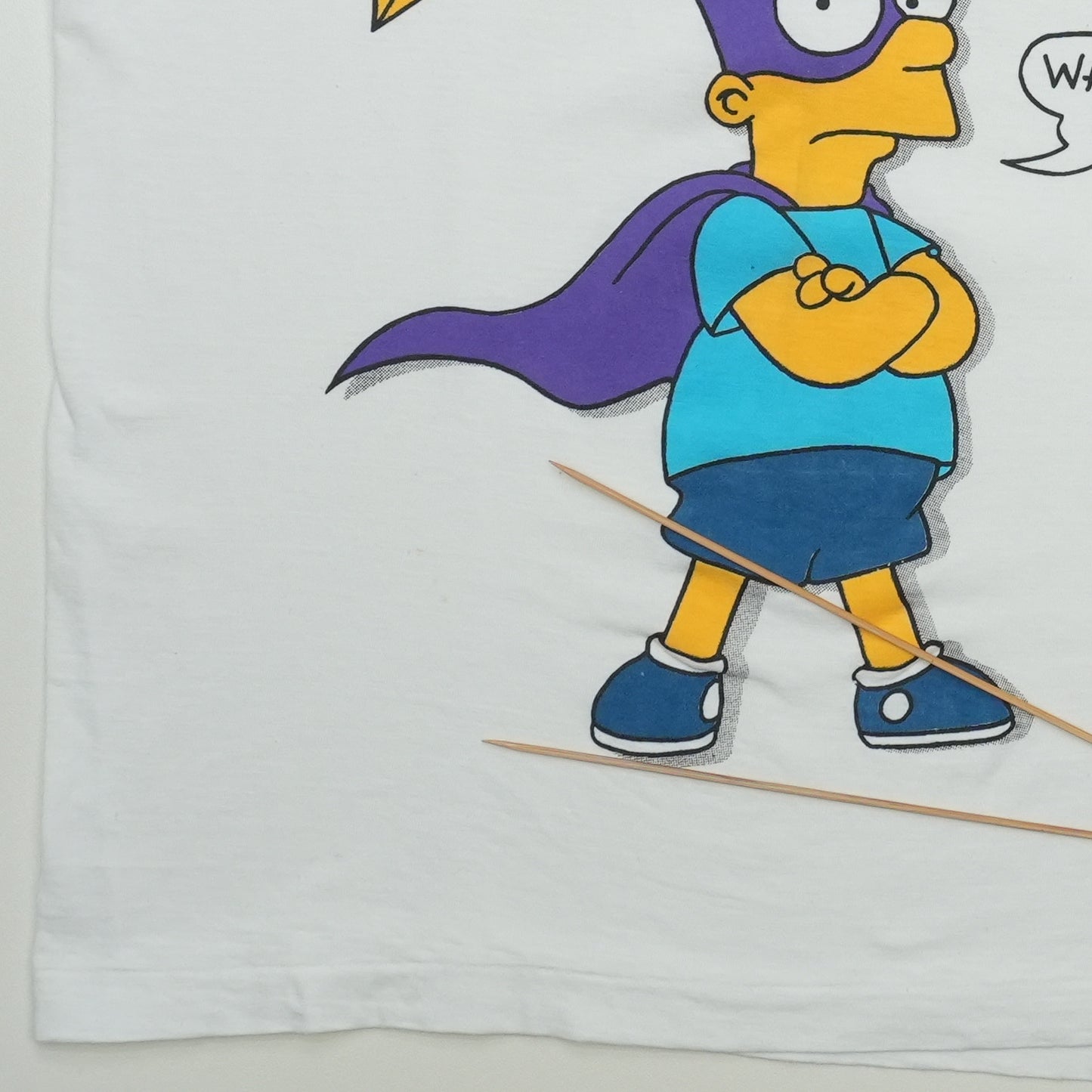 1990 The Simpsons Bartman Avenger of Evil Shirt Front Detail 3
