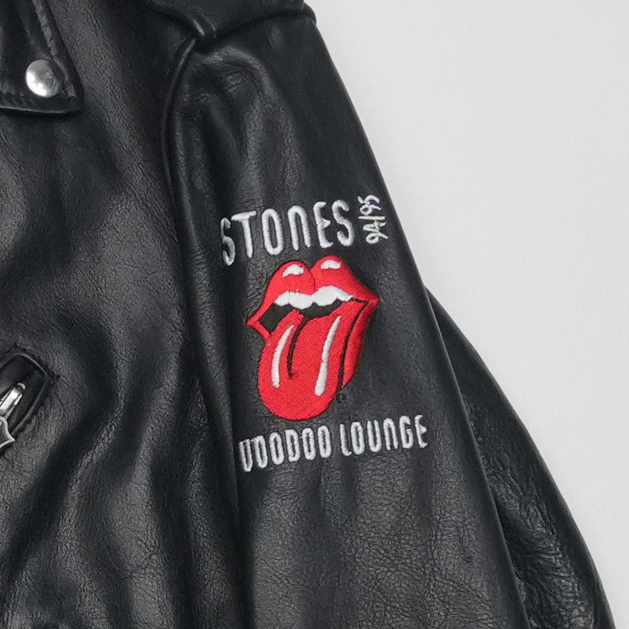 1994 Rolling Stones Voodoo Lounge Leather Jacket Front Detail 1
