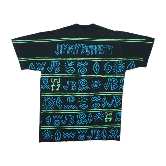 1990s Jimmy Buffett All Over Print Shirt Back