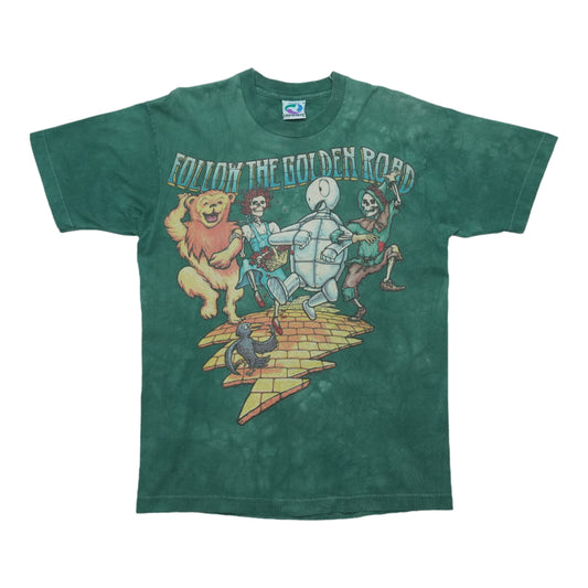 1994 Grateful Dead Follow The Golden Road Fall Tour Shirt Front