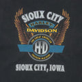 1990s Harley Davidson Eagle Lightning Flags Starburst ShirtBack Graphic