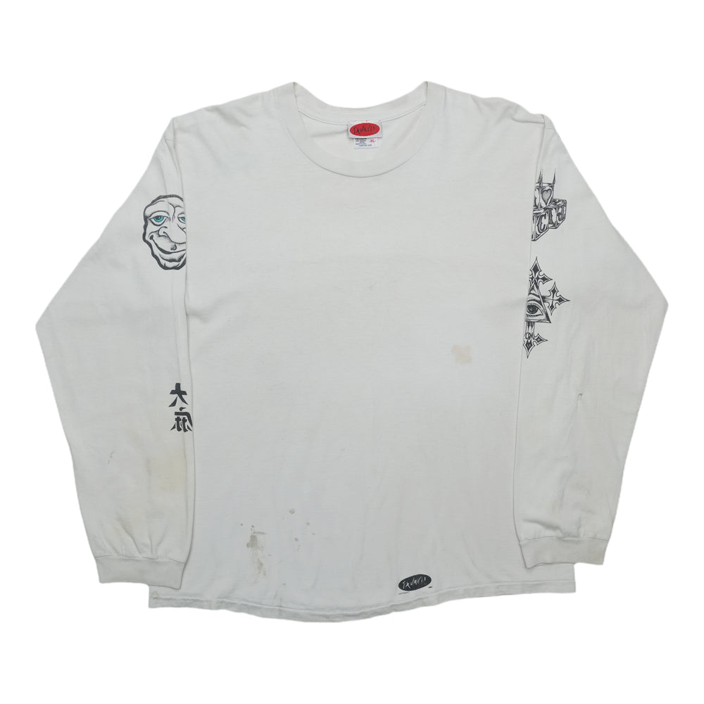 1990s Tattoo Art Long Sleeve Shirt Front