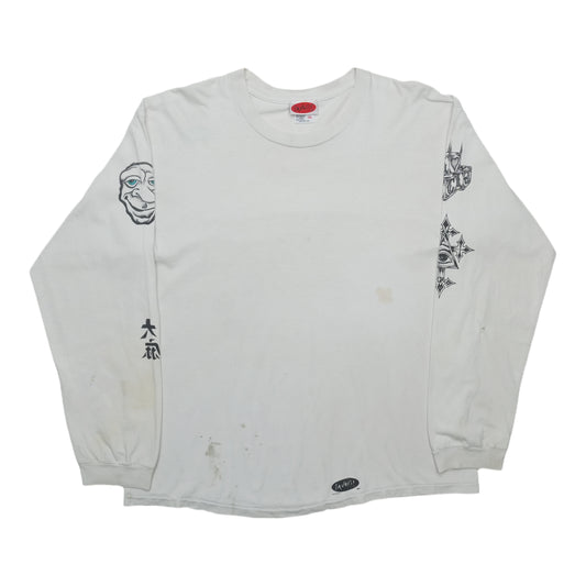 1990s Tattoo Art Long Sleeve Shirt Front