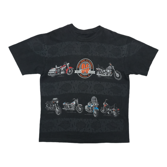 1993 Harley Davidson 90th Anniversary All Over Print ShirtFront