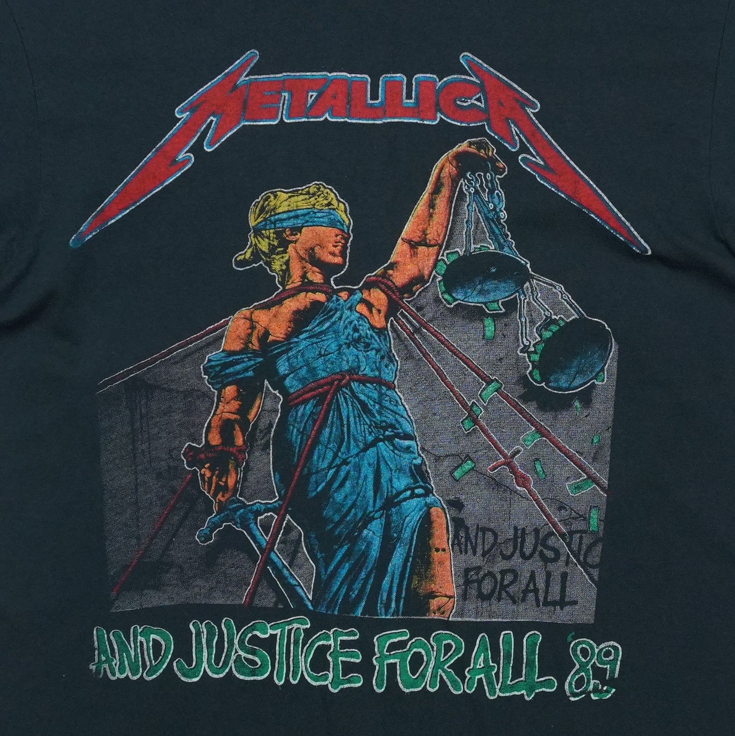 1989 Metallica And Justice for All Tour Shirt Tag
