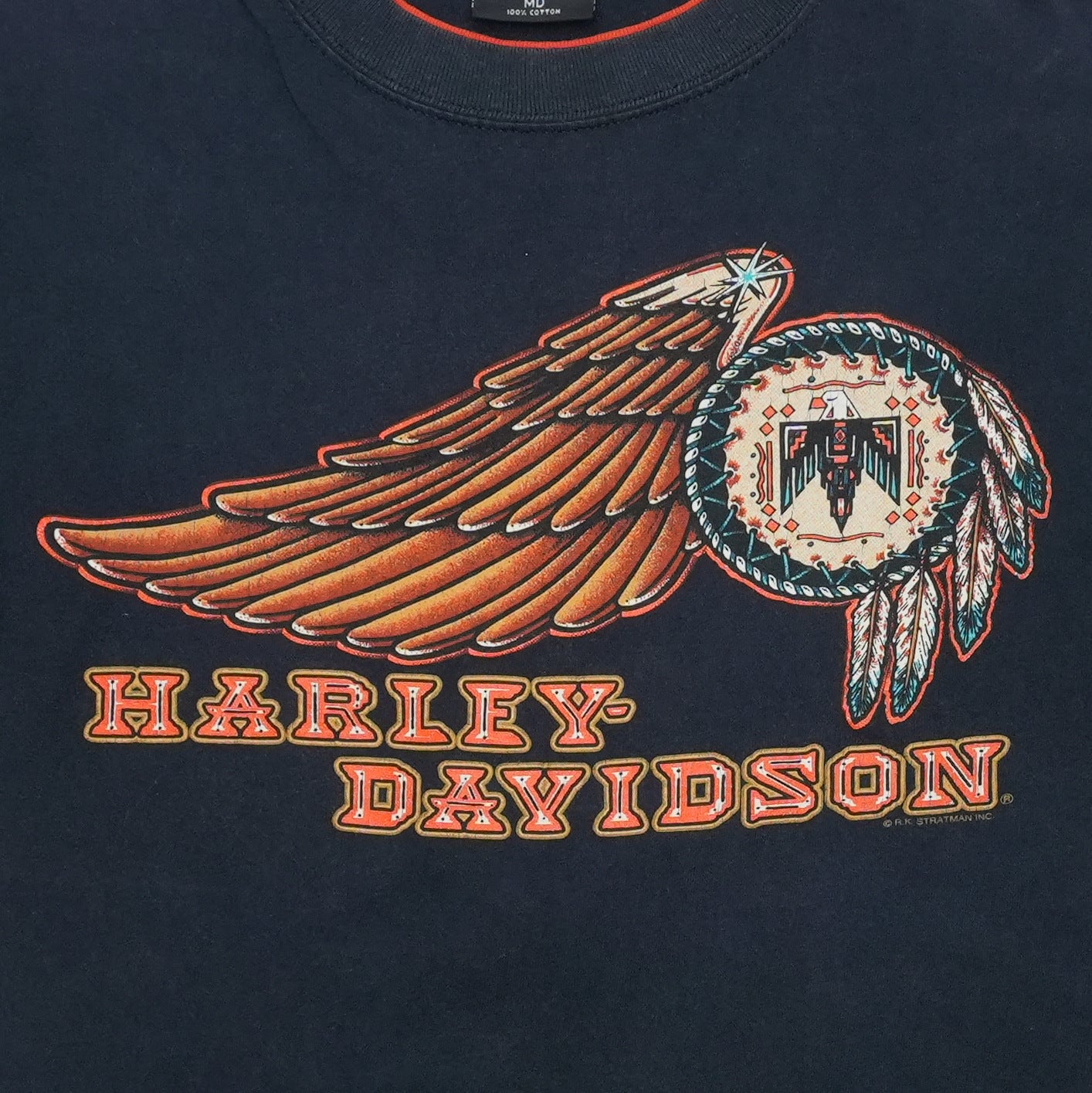1990s Harley Davidson Yucca Valley California Shirt Front Detail 1