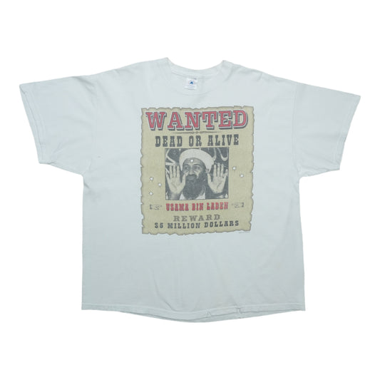 2001 Osama Bin Laden Wanted Dead or Alive Shirt Front