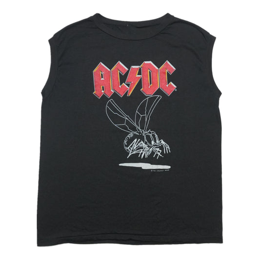 1985 AC/DC Fly On The Wall Sleeveless Tour Shirt Front