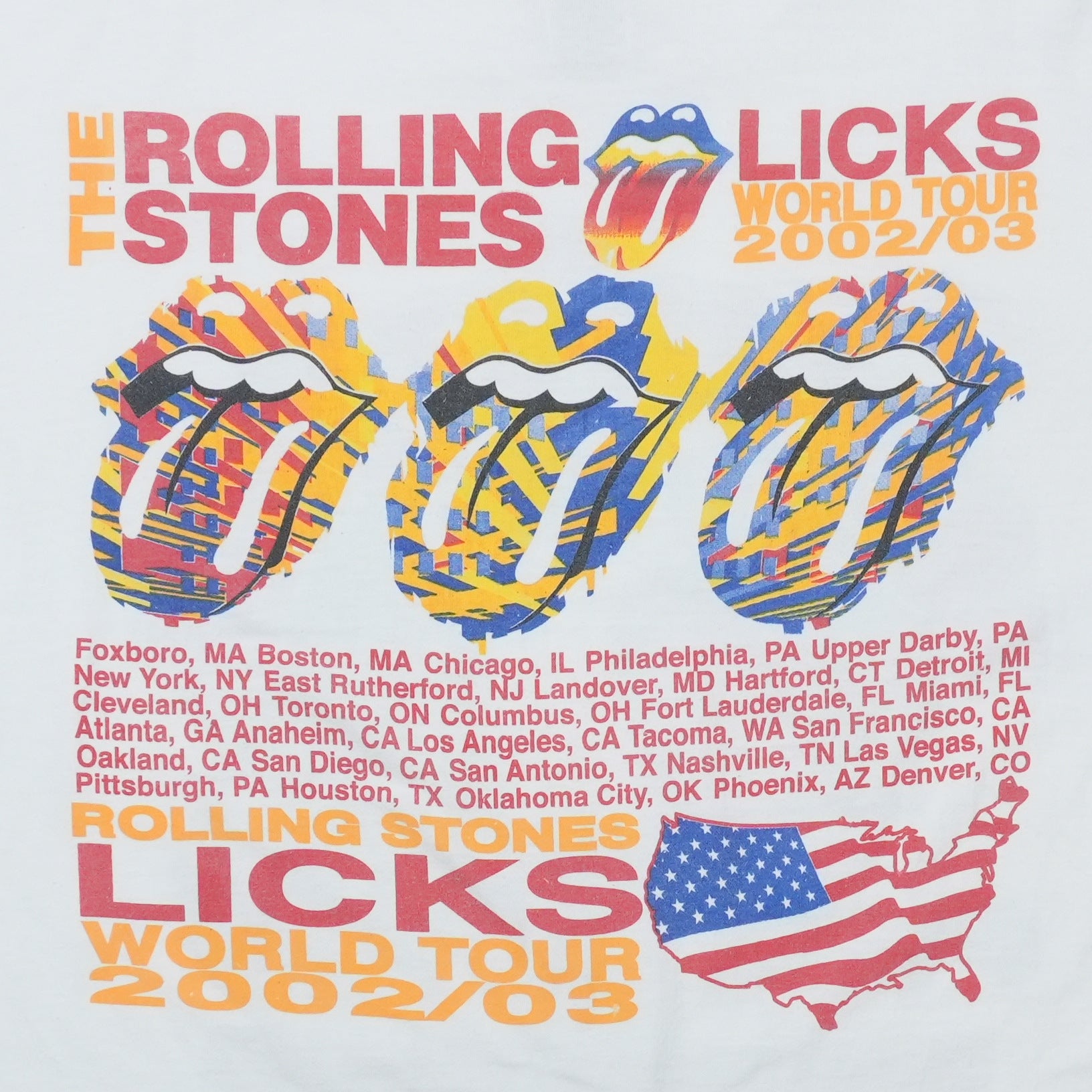 2002 Rolling Stones Licks World Tour Shirt | WyCo Vintage