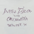 1996 James Taylor With Orchestra Winter Tour Shirt Detail