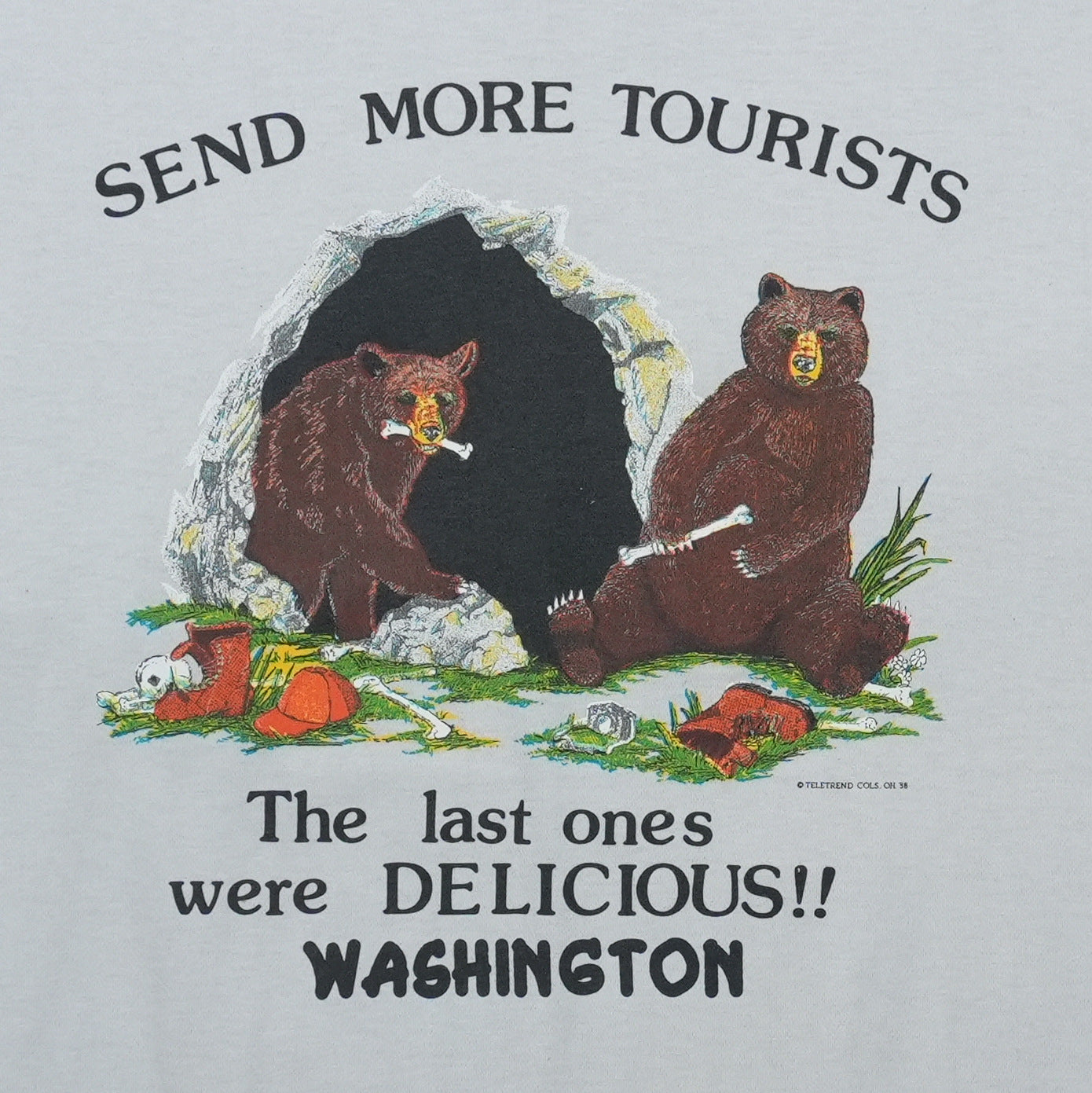 1988 Send More Tourists Washington Shirt Detail