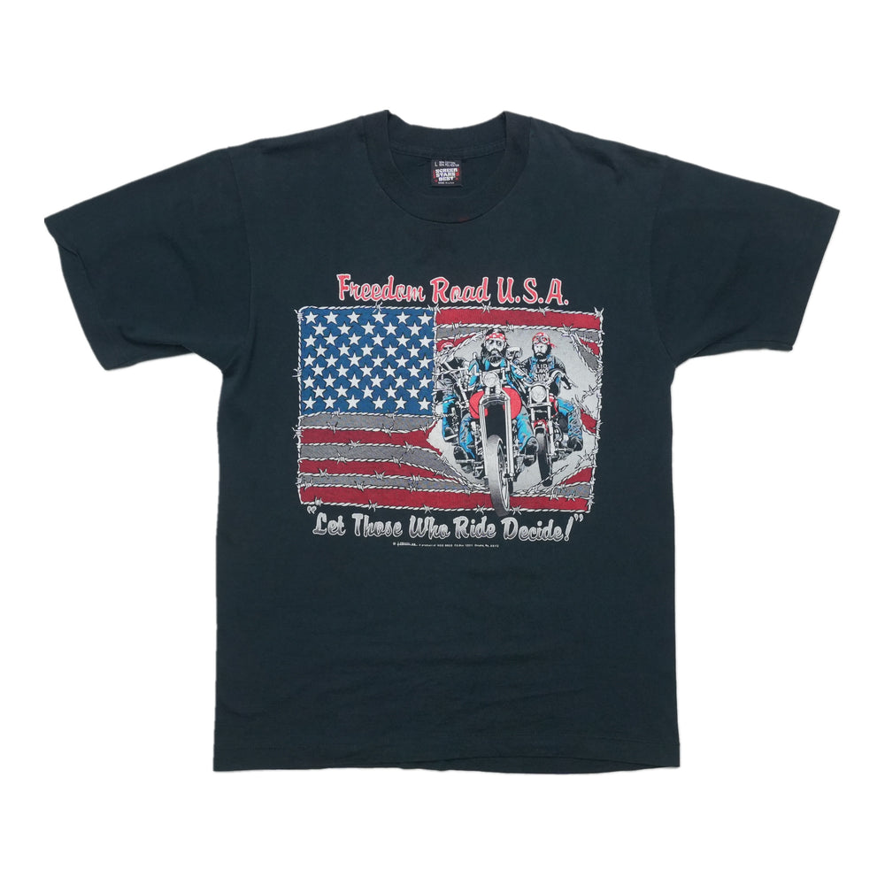 1980s Freedom Road USA Biker Shirt Front