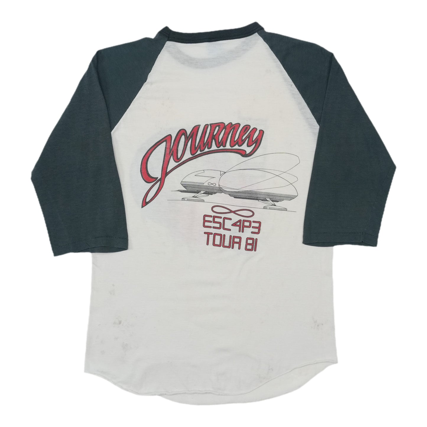 1981 Journey Escape Tour Raglan Shirt Back