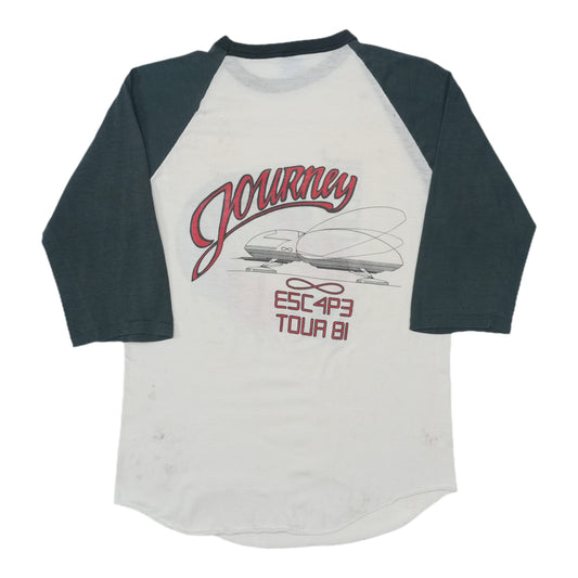 1981 Journey Escape Tour Raglan Shirt Back