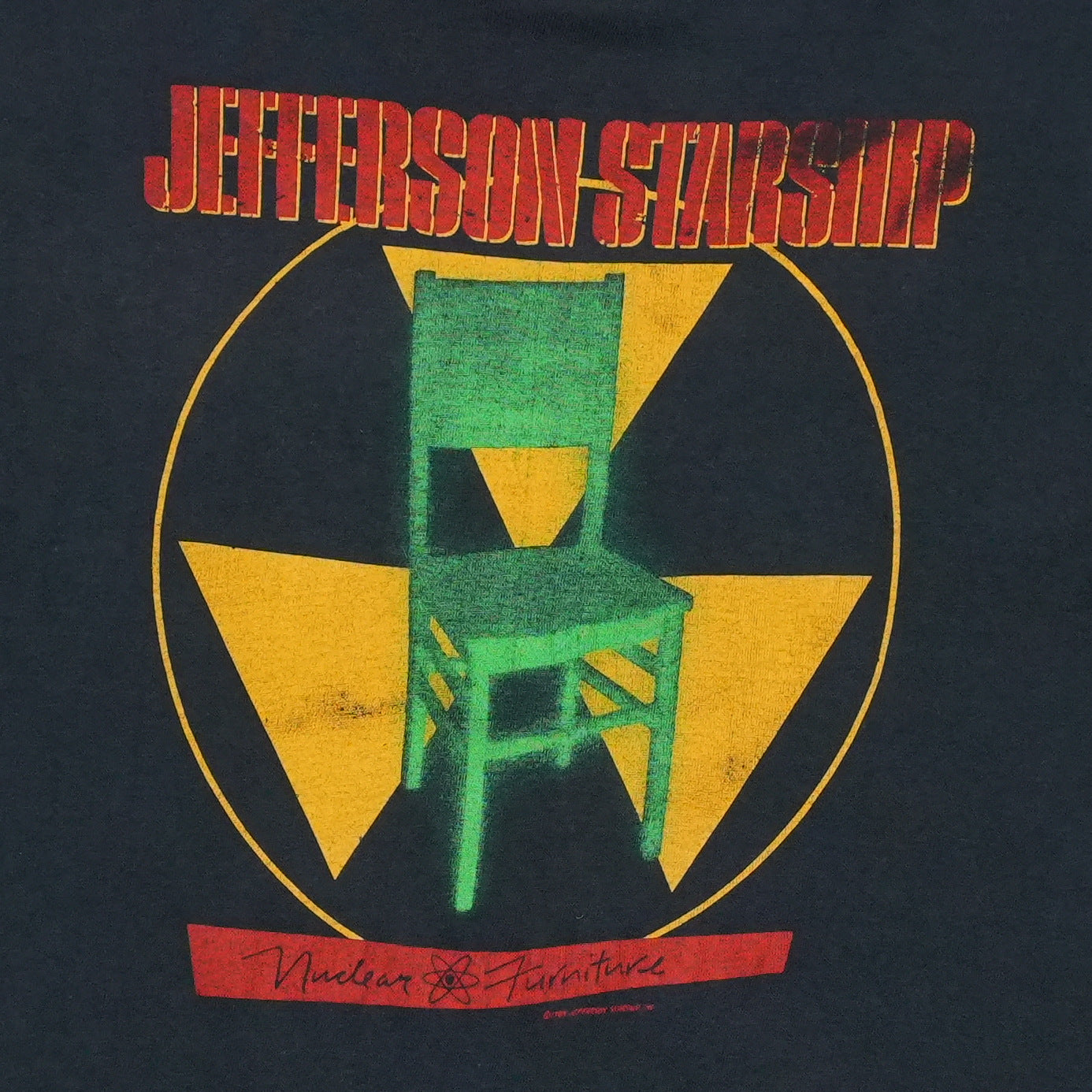1984 Jefferson Starship Nuclear Furniture Tour Shirt Front Graphic