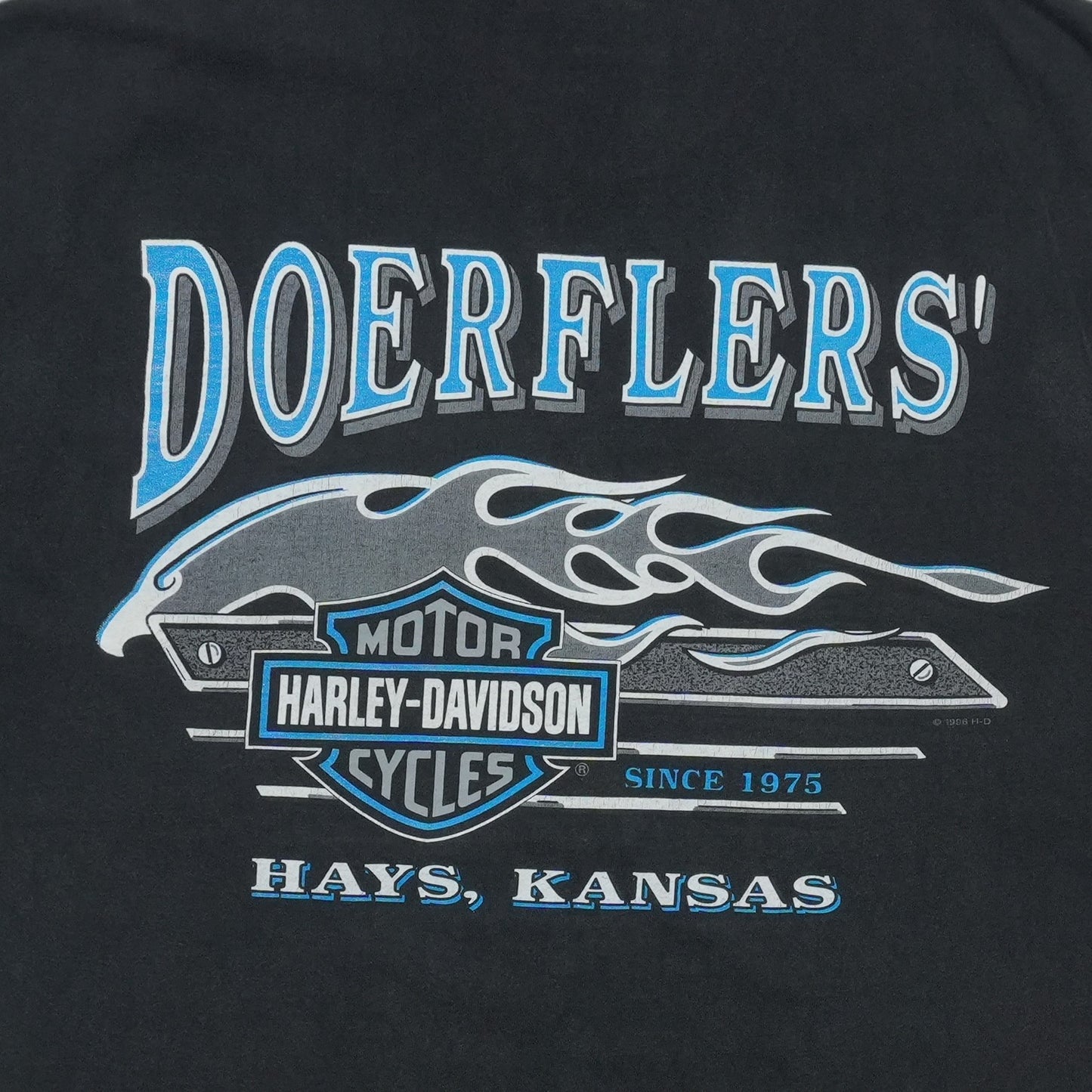 1996 Harley Davidson The Strong Survive Eagle Dragon ShirtBack Graphic