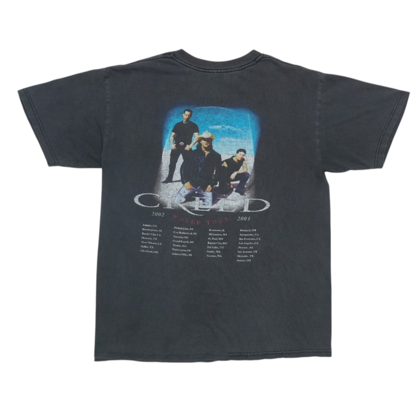 2002 Creed Weathered World Tour Shirt Back