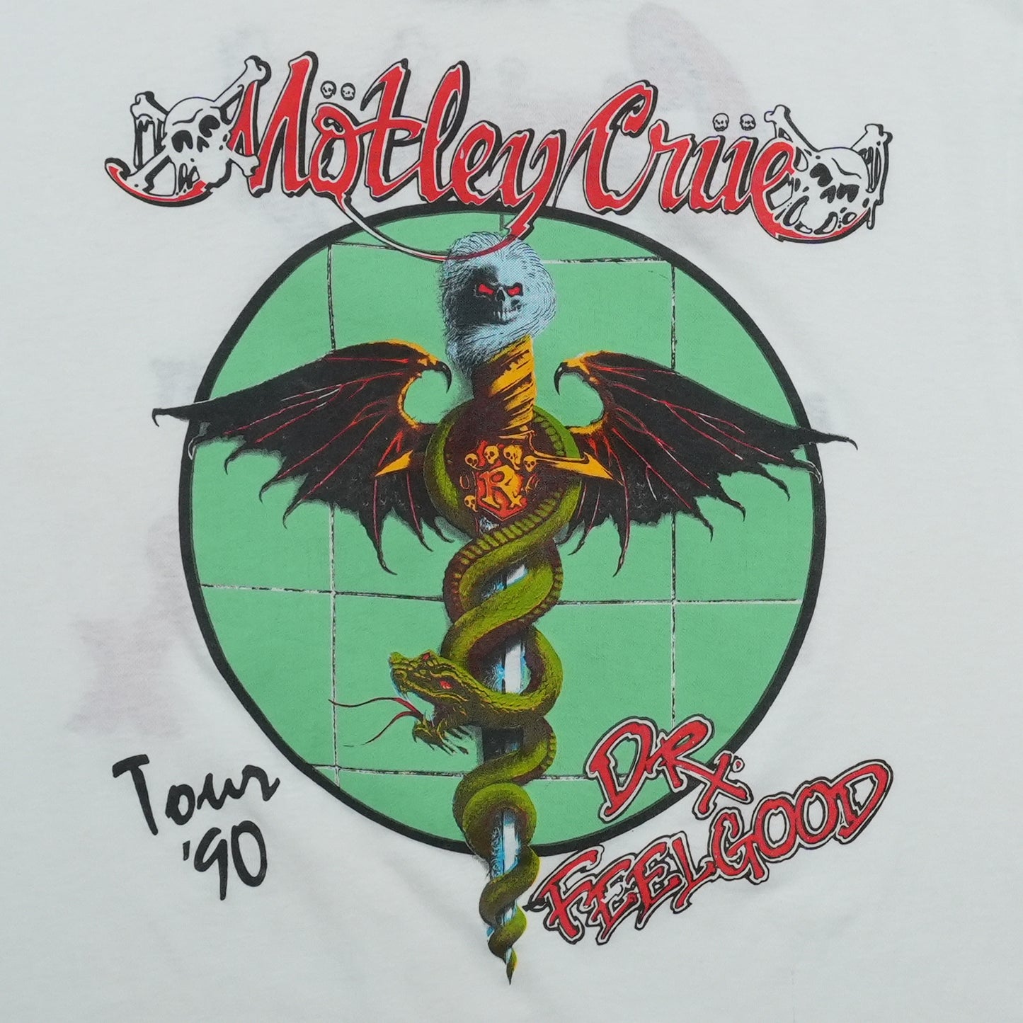 1990 Motley Crue Dr Feelgood Tour Shirt Front Detail 1