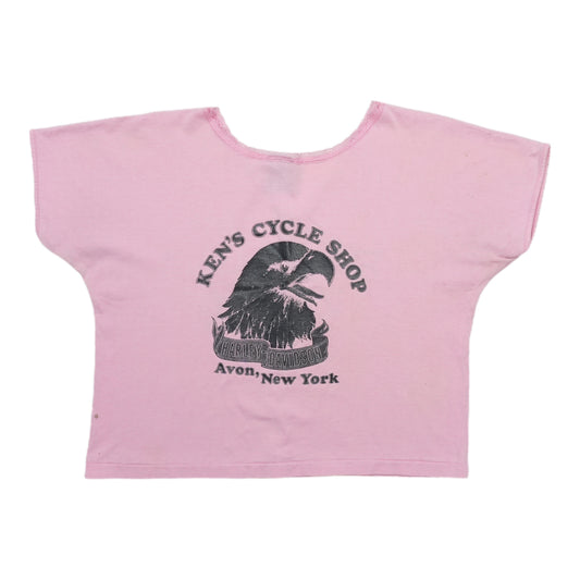 1989 Harley Davidson Avon New York Pink Crop Top Back