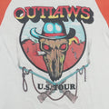1980s Molly Hatchet & Outlaws US Tour Raglan Shirt Detail 5