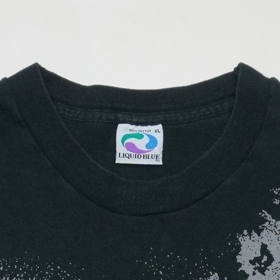 1990s Led Zeppelin Liquid Blue Long Sleeve Shirt Tag
