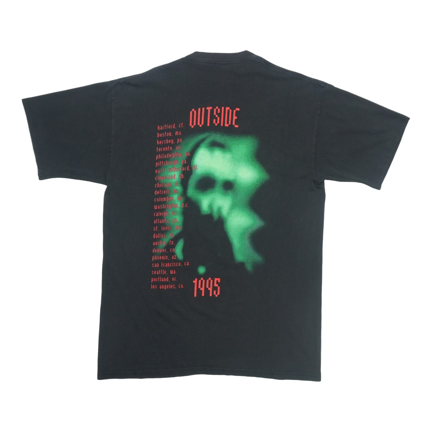 1995 David Bowie Outside Tour Shirt Back