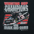 1990s Dale Earnhardt Winston Cup Champions Wear Black And Silver Shirt Detail