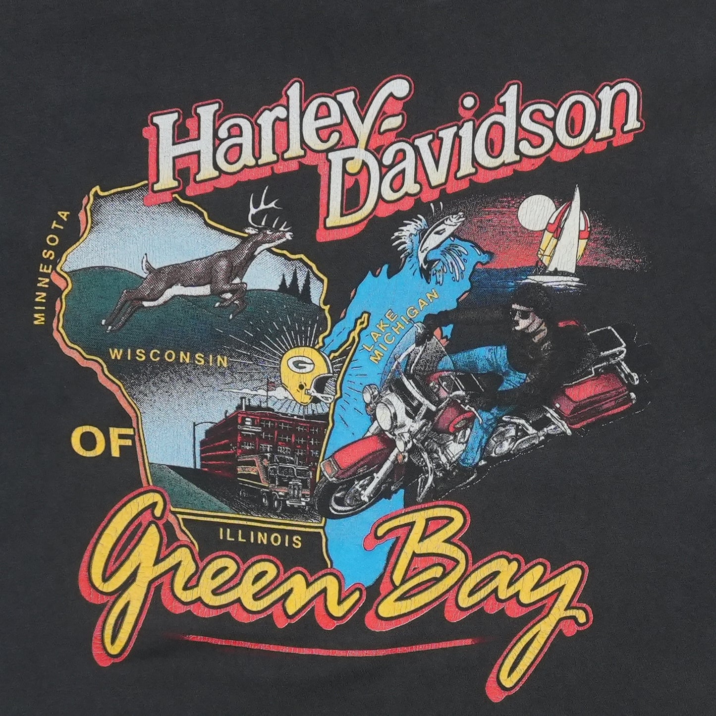1992 Harley Davidson Green Bay Shirt