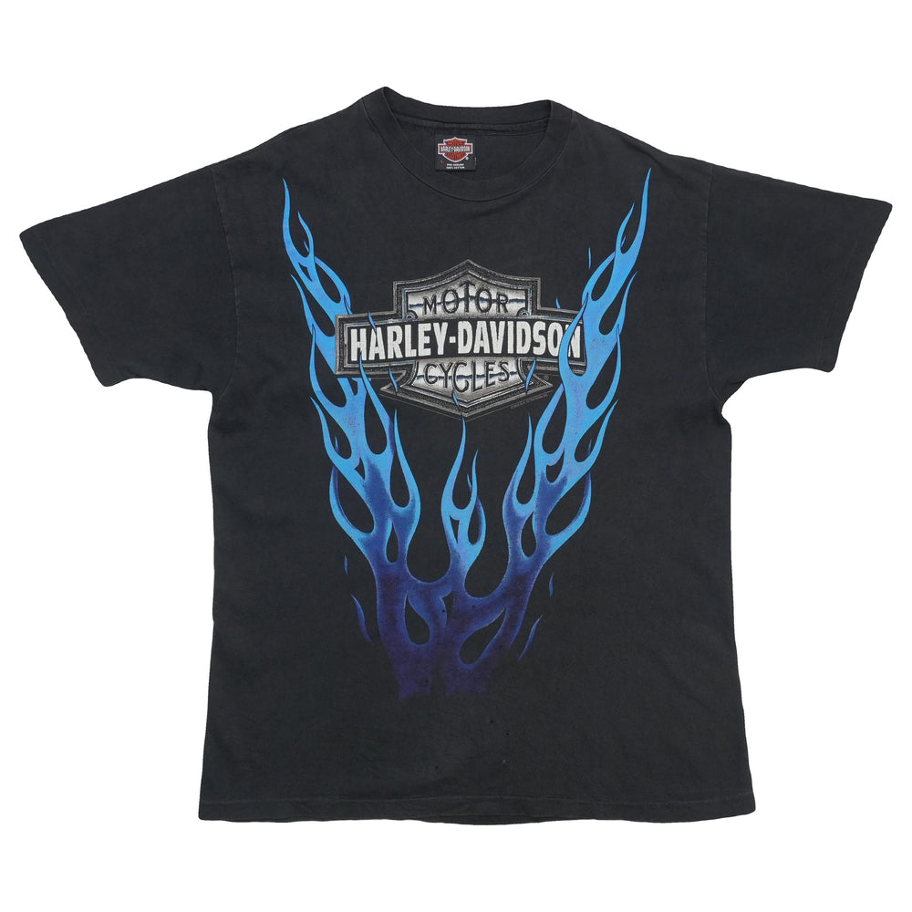 1993 Harley Davidson Blue Flame Shirt