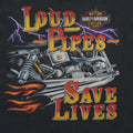 1994 Harley Davidson Loud Pipes Save Lives ShirtFront Graphic