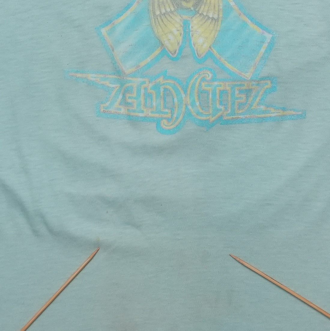 1980s Angel Band Shirt Detail