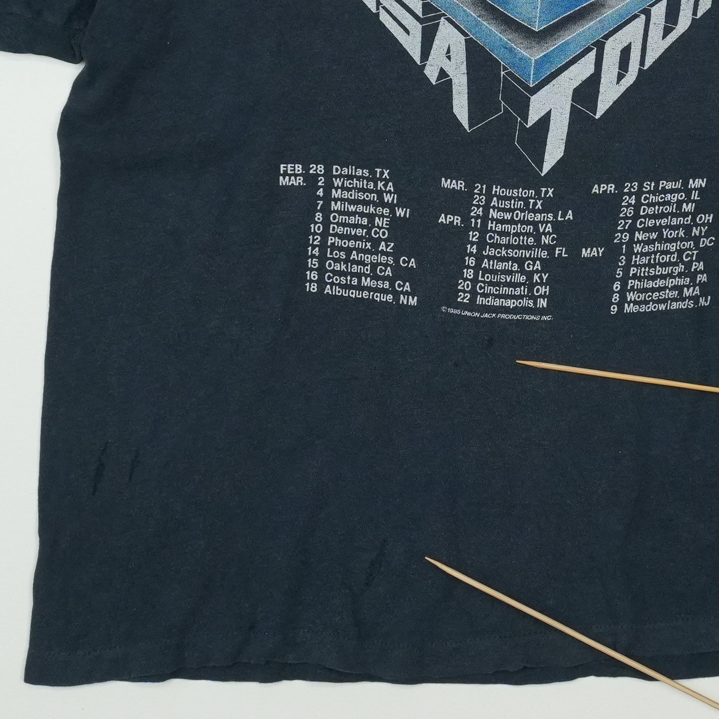 1985 The Firm USA Tour Shirt Detail 8