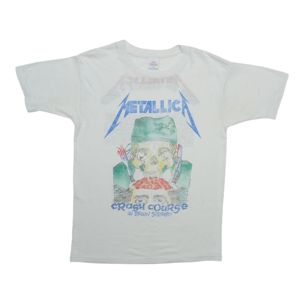 1987 Metallica Crash Course in Brain Surgery Shirt Front