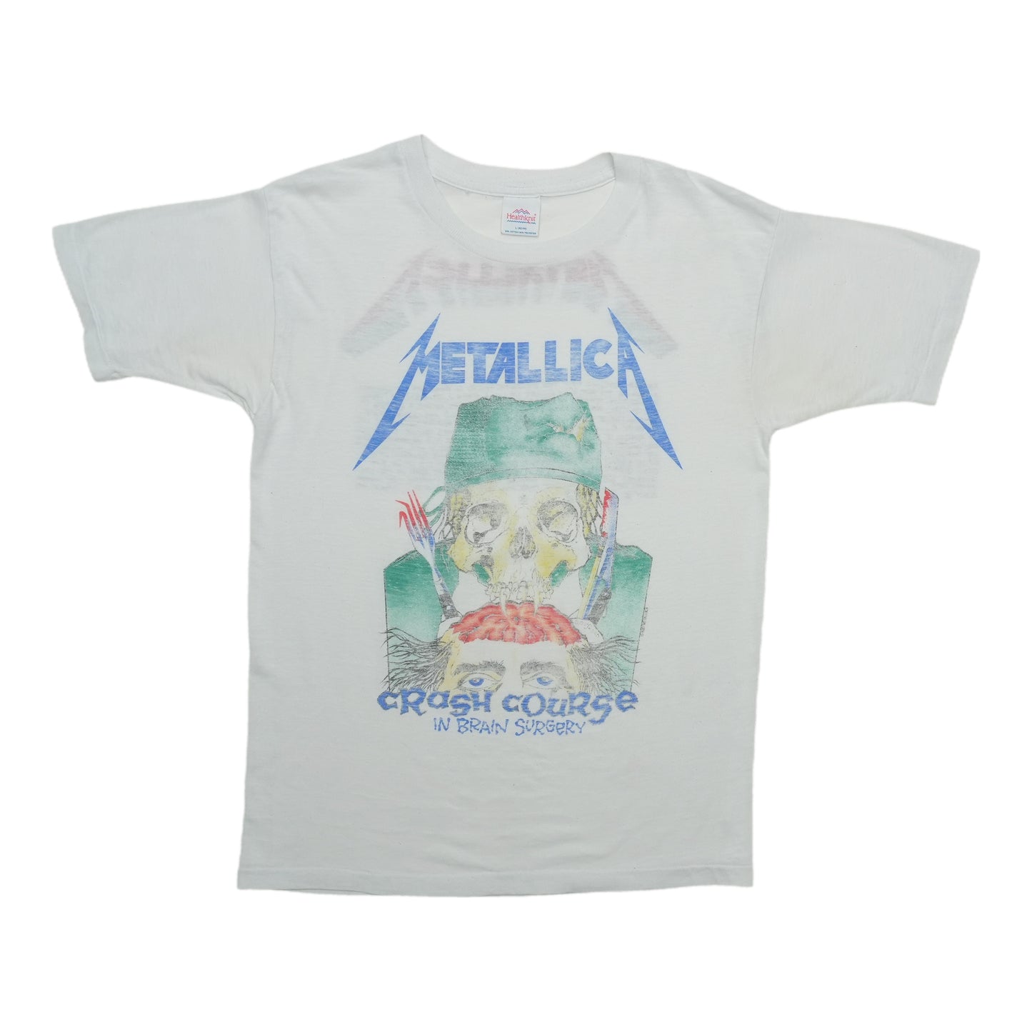 1987 Metallica Crash Course in Brain Surgery Shirt Front