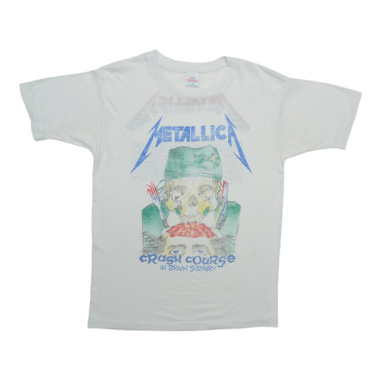 1987 Metallica Crash Course in Brain Surgery Shirt Front