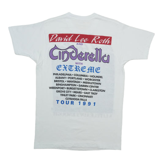 1991 David Lee Roth A Little Aint Enough Tour Shirt Back