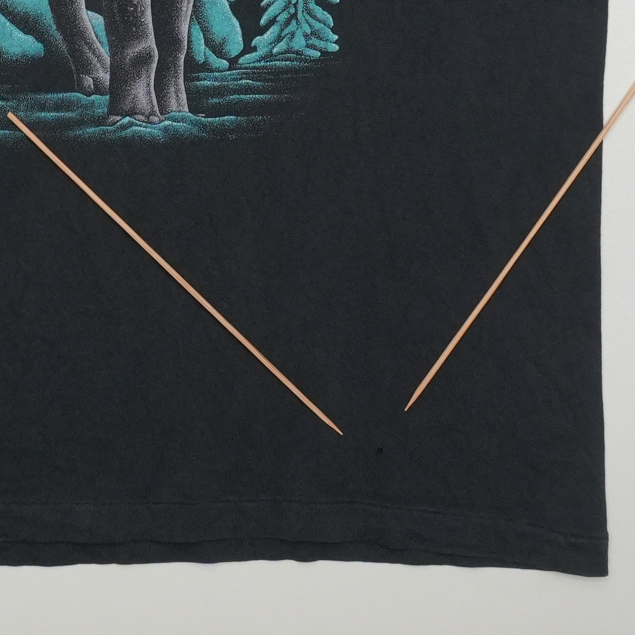 1990 Black Wolf Shirt Front Detail 2