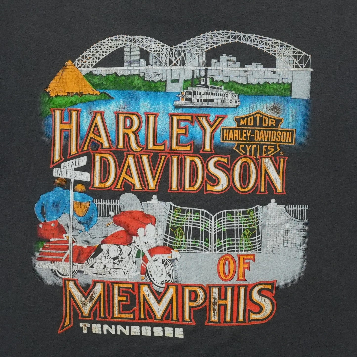 1988 Harley Davidson I Own A Harley 3D Emblem ShirtBack Graphic