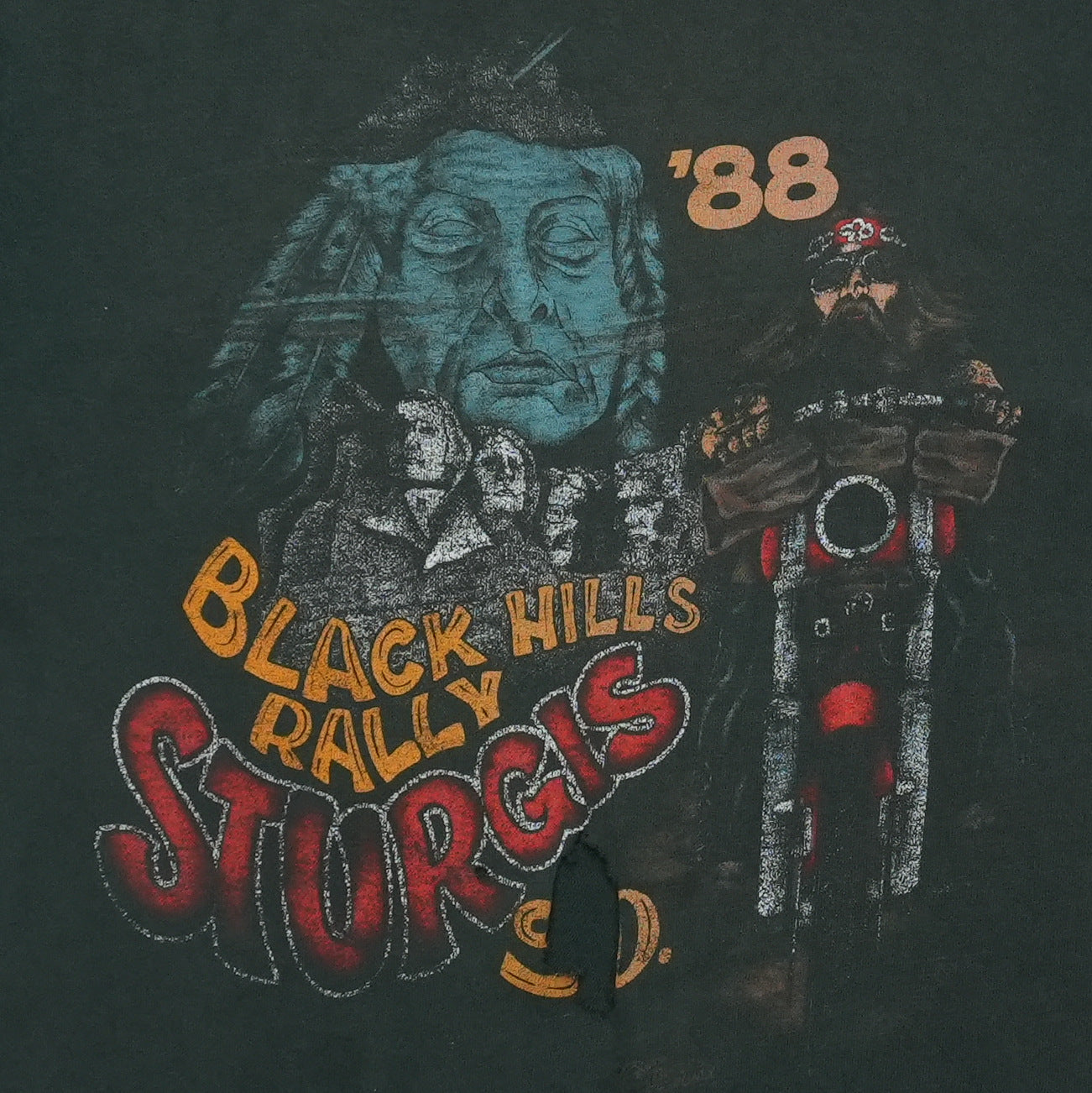 1988 Sturgis Black Hills Rally Shirt Front Graphic