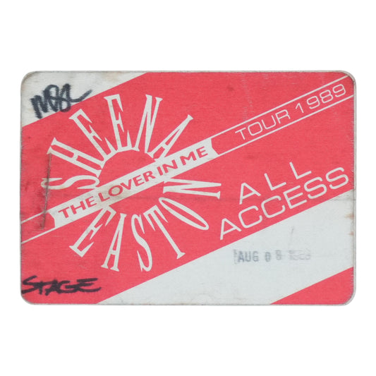 1989 Sheena Easton The Lover In Me Tour All Access Backstage Pass - front