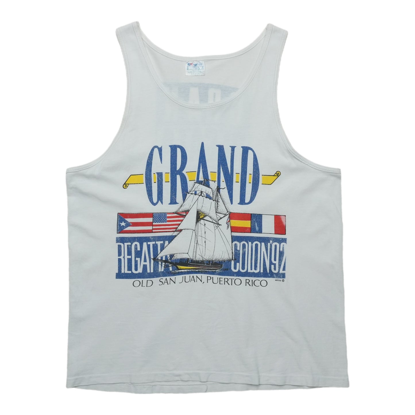 1992 Gran Regata Puerto Rico Tank Top Shirt Front