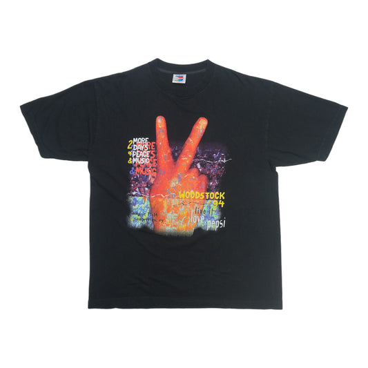 1994 Woodstock 2 More Days Of Peace & Music Pepsi Shirt Front