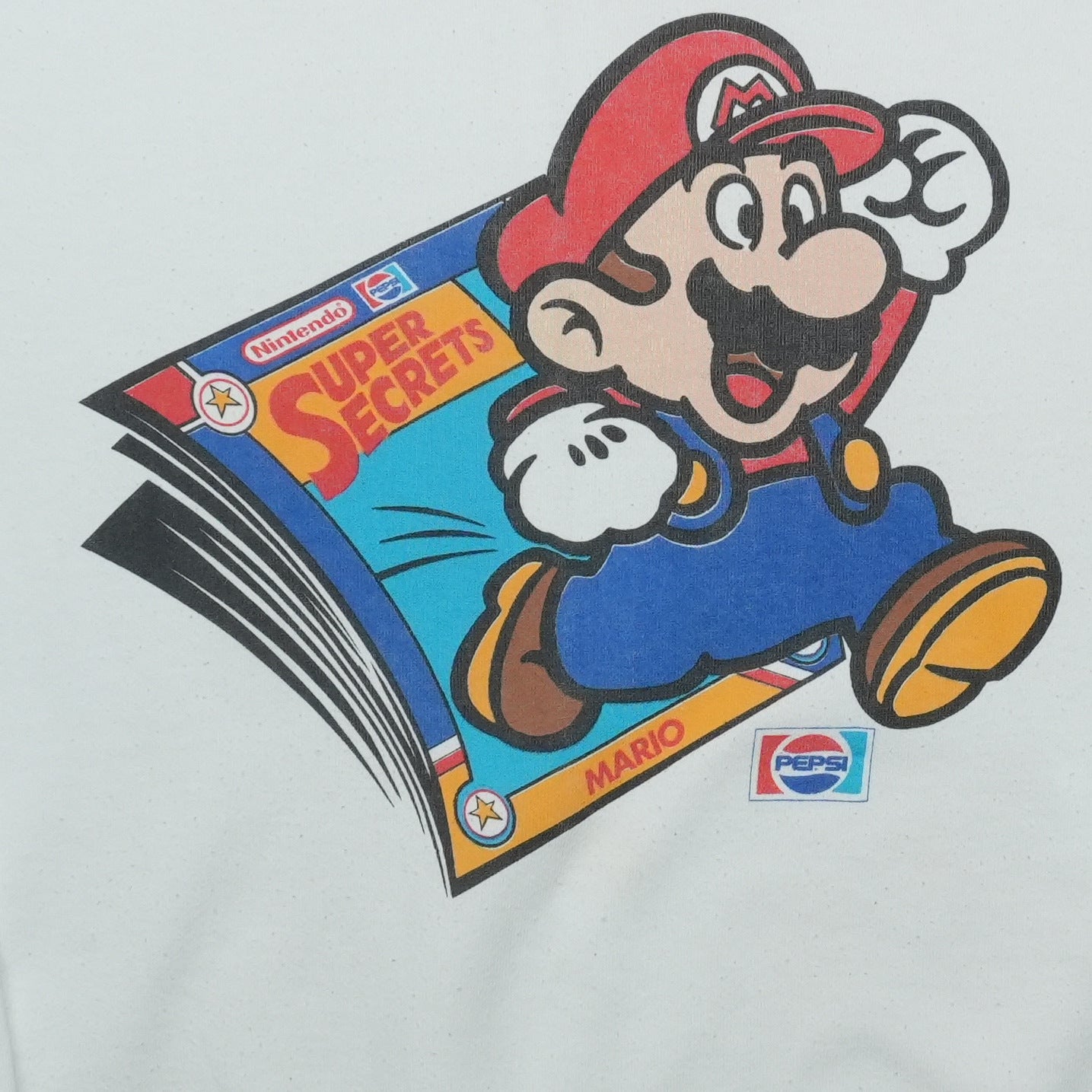 1990s Super Mario Super Secret Pepsi Sweatshirt Front Graphic