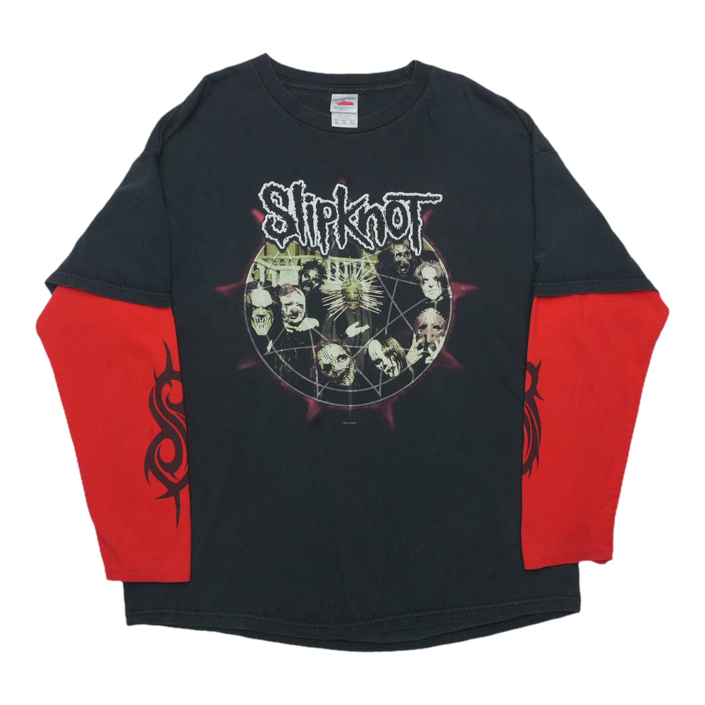 2000s Slipknot Double Layer Long Sleeve Shirt Front