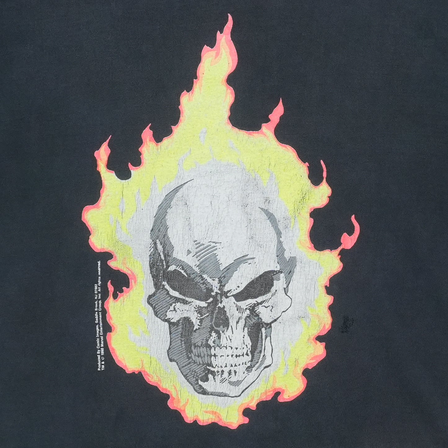 1990s Ghost Rider Marvel Comics Shirt Front Graphic