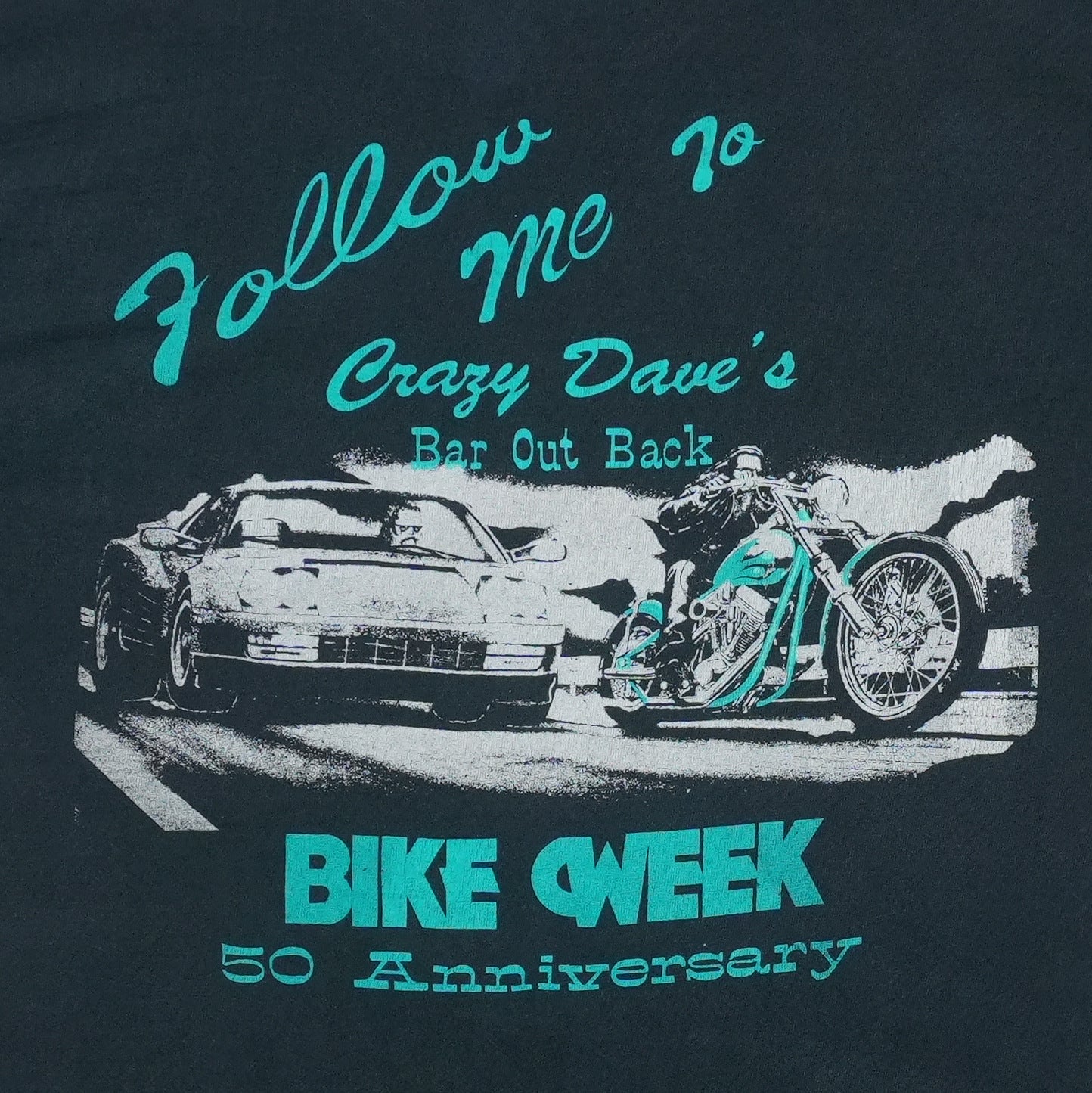 1990s Harley Davidson Bike Week Long Sleeve Shirt Back Detail 1