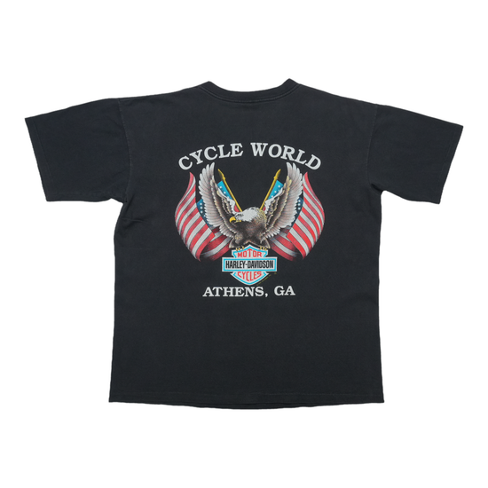 Harley-Davidson Thunder eagle 90s ネクタイ VTG 90s Eagle American Thunder Tee Shirt LG Single Stitch Harley